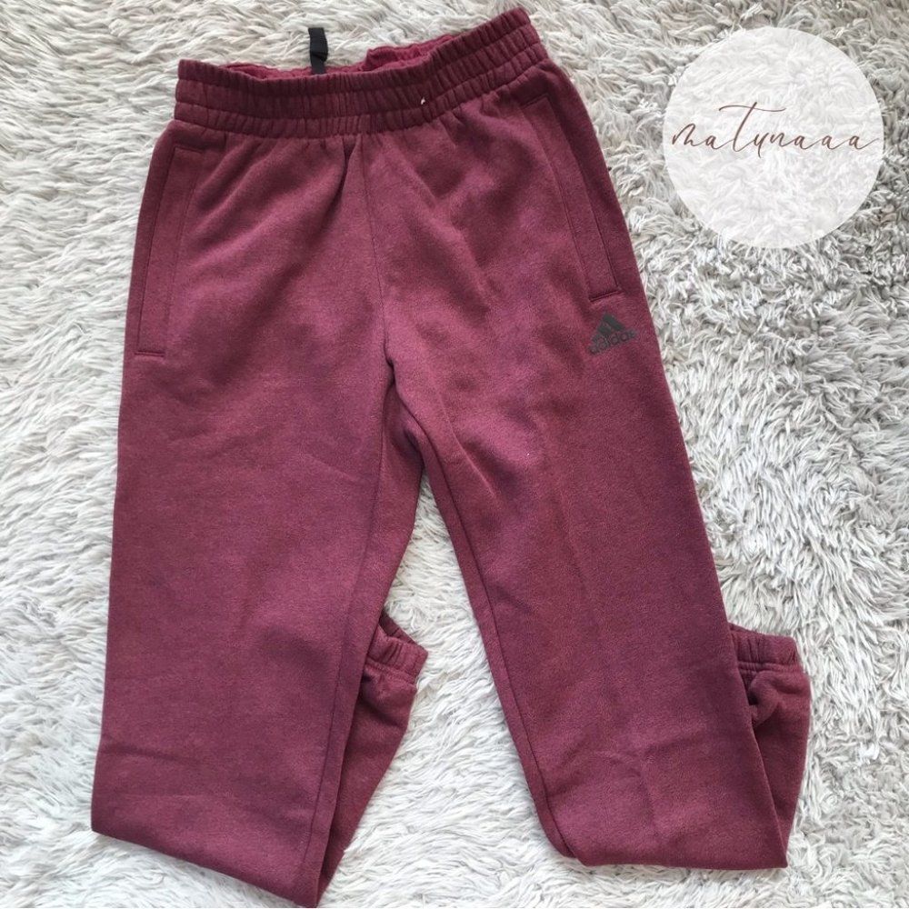 Adidas Men's Primegreen Postgame Graphic Jogger Sweatpants in Victory Crimson XS
